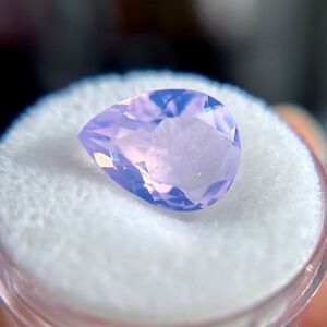 💜 3.98 CT Natural LAVENDER QUARTZ Soft Purple Pear Cut Gemstone